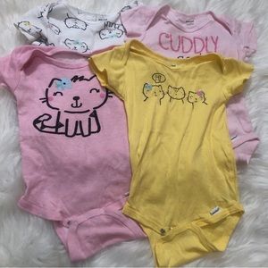 4 Onesies 12M baby girl onesies